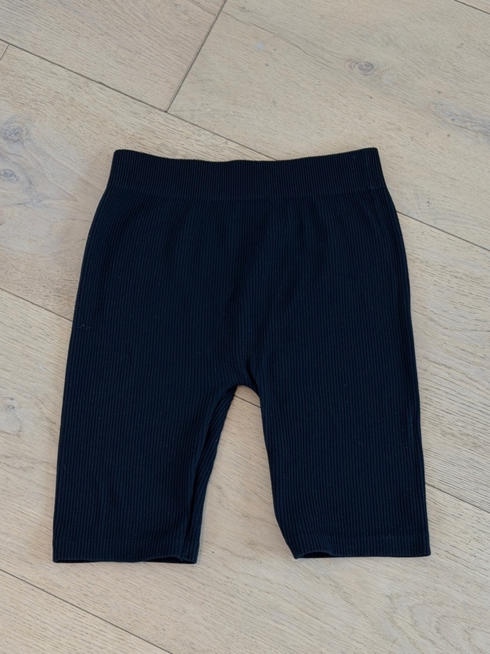 Zara Black Ribbed Bike Shorts